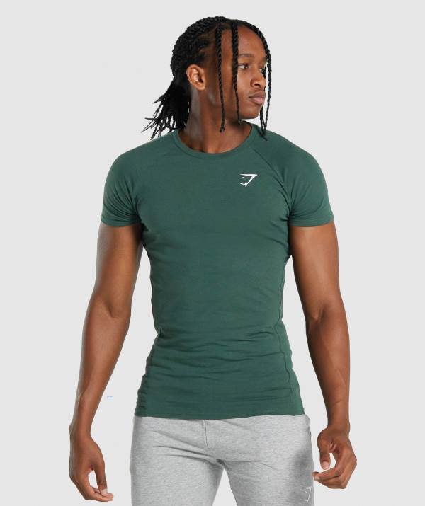 Panske Tricka Gymshark Critical 2.0 Tmavo Zelene | AJ5863207